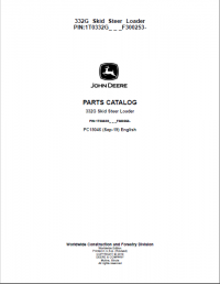 spare parts catalog John Deere 332G Skid Steer Loader Parts Catalog PDF