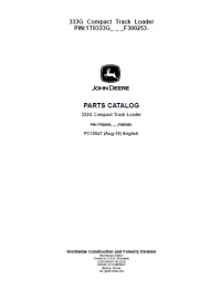 spare parts catalog John Deere 333G Contact Track Loader Parts Catalog PDF