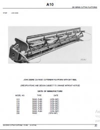 spare parts catalog John Deere 200 Series Cutting Platform Parts Catalog PDF