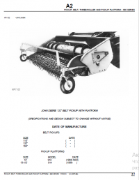 spare parts catalog John Deere 132 Belt Pickup with Platform  Parts Catalog