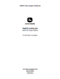 spare parts catalog John Deere 640FD Flex Draper Platform Parts Catalog PDF