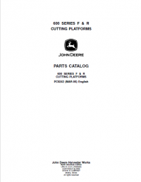 spare parts catalog John Deere 600 SERIES F & R Cutting Platforms Parts Catalog PDF