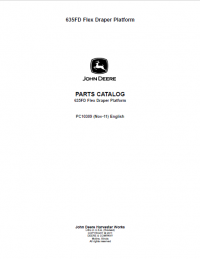 spare parts catalog John Deere 635FD Flex Draper Platform Parts Catalog PDF