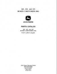 spare parts catalog John Deere 625, 630, and 635 Mower Conditioners (NA) Parts Catalog PDF