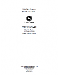 spare parts catalog John Deere 5303, 5403 Tractors Parts Catalog PDF