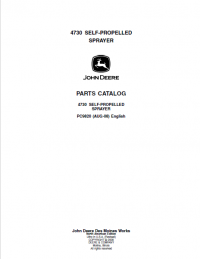 spare parts catalog John Deere 4730 Self-Propelled Sprayer Parts Catalog PDF