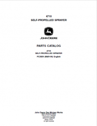 spare parts catalog John Deere 4710 Self-Propelled Sprayer Parts Catalog PDF