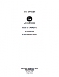 spare parts catalog John Deere 4720 Sprayer Parts Catalog PDF