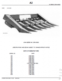 spare parts catalog John Deere 40 SERIES CORN HEADS Parts Catalog PDF