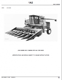 spare parts catalog John Deere 8820 COMBINE WITH 844 CORN HEAD Tractors Parts Catalog PDF