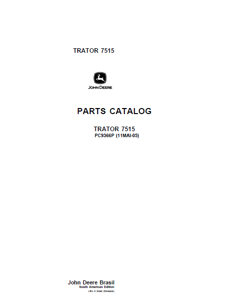 John Deere Tractor 7515 Parts Catalog