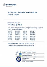 repair manual Tigercat Bonfiglioli Track Drive 7 15 C 3 B 15 F Disassembly & Reassembly Manual PDF