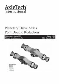 repair manual Tigercat AxleTech Planetary Drive Axles 9L Maintenance Manual PDF