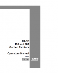 repair manual Case Garden Tractors 130 and 180 series Operators Manual PDF