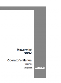 repair manual Case McCormick ODS-6 Tractor Operator’s Manual PDF