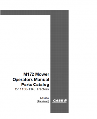 repair manual Case M172 Mower for 1130-1140 Tractors PDF Operators Manual