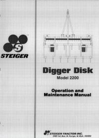 repair manual Case Digger Disk 2200 Operation Manual PDF