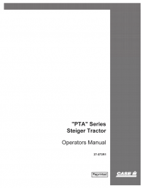 repair manual Case PTA Steiger Tractor PDF Operator’s Manual
