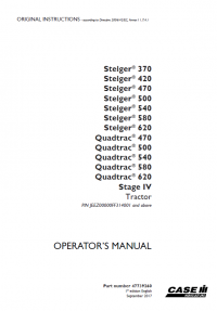 repair manual Case Steiger and Quadtrac 470-620 St IV Tractor PDF Set of Manuals
