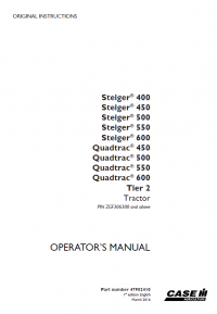 repair manual Case Steiger 400-600/Quadtrac 450-600 Tier 2 Tractor PDF Set of Manuals