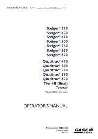 repair manual Case Steiger 370-620 and Quadtrac 470-620 Tier 4B PDF Manuals