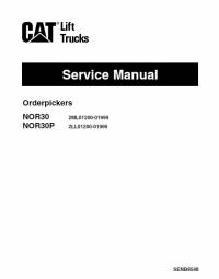 repair manual Cat Orderpickers NOR30, NOR30P SENB8548 Service Manual PDF