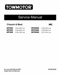 repair manual Cat Lift Trucks GP20S, GP25S, GP30S, DP20HS, DP25HS, DP30HS Chassis & Mast Service Manual PDF