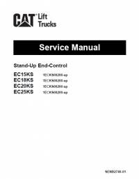 repair manual Cat Lift Trucks EC15KS, EC18KS, EC20KS, EC25KS Service Manual PDF