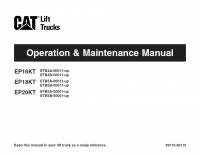 repair manual Cat Lift Trucks EP16KT, EP18KT, EP20KT Operation & Maintenance Manual PDF