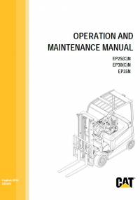 repair manual Cat Lift Trucks EP25(C)N, EP30(C)N, EP35N Operation & Maintenance Manual PDF