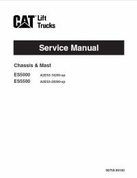 repair manual Cat Lift Trucks ES5000, ES5500 Chassis & Mast Service Manual PDF