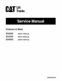 repair manual Cat Lift Trucks ES3000, ES3500, ES4000 Chassis & Mast Service Manual PDF