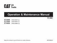 repair manual Cat Lift Trucks ET3000, ET3500, ET4000 Operation & Maintenance Manual PDF