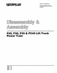 repair manual Cat Lift Trucks F25, F30, F35, FC40 Power Train Disassembly & Assembly PDF