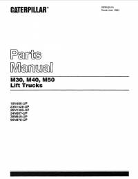 spare parts catalog Cat Lift Trucks M30, M40, M50 Parts Manual PDF