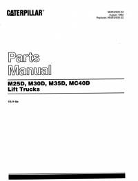 spare parts catalog Cat Lift Trucks M25D, M30D, M35D, MC40D Parts Manual PDF