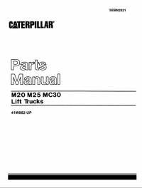 spare parts catalog Cat Lift Trucks M20, M25, MC30 Parts Manual PDF