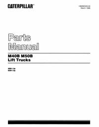spare parts catalog Cat Lift Trucks M40B, M50B Parts Manual PDF