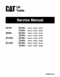 repair manual Cat Lift Trucks M70D, M80D, M100D, M120D Service Manual PDF
