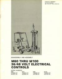 repair manual Cat Lift Trucks M60 thru M100 36/48 Volt Disassembly & Assembly Manual PDF