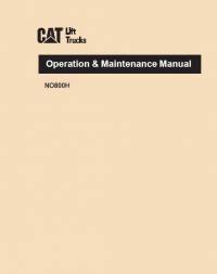 repair manual Cat Lift Trucks NO800H Operation & Maintenance Manual PDF