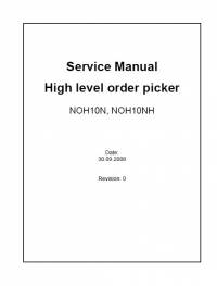 repair manual Cat Lift Trucks NOH10N, NOH10NH Service Manual PDF