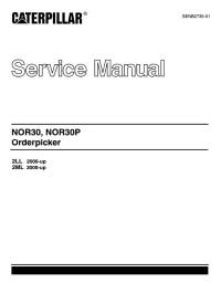 repair manual Cat Lift Trucks NOR30, NOR30P Orderpicker Service Manual PDF