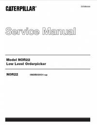 repair manual Cat Lift Trucks NOR22 Low Level Orderpicker Service Manual PDF