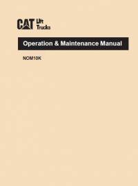 repair manual Cat Lift Trucks NOM10K Operation & Maintenance Manual PDF