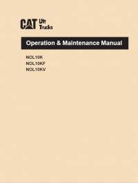 repair manual Cat Lift Trucks NOL10K, NOL10KF, NOL10KV Operation & Maintenance Manual PDF