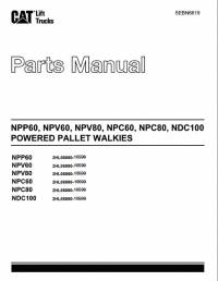 spare parts catalog Cat Lift Trucks NPP60, NPV60, NPV80, NPC60, NPC80, NDC100 Parts Manual PDF