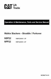 repair manual Cat Lift Trucks NSP22, NFP22 Operation & Maintenance, Service Manual PDF