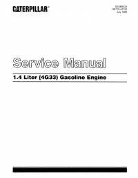 repair manual Cat Lift Trucks 1.4 Liter (4G33) Gasoline Engine Service Manual PDF