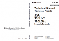 repair manual Hitachi Hydraulic Excavator ZX350LC-7, ZX350LCN-7 Operational Principle Technical Manual PDF